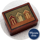 9635 - "Secret" Marquetry Beach Hut Box - Medium